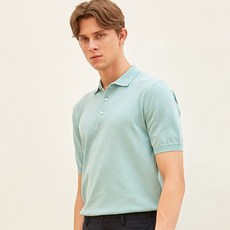 마에스트로 남성용 TOMORROW 워셔블 면혼방 폴로넥 반팔 스웨터 MASW1B602