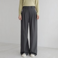 앤드스타일 여성용 숏/기본/롱 기장 맞춤 4탄 모던 핀턱 와이드 슬랙스 264381