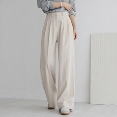 andstyle 女款 短/基本/長版 客製化 第4彈 現代風細褶寬版西裝褲 264381