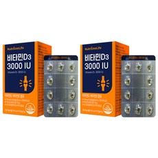 Nutrione 維他命D3 3000 IU, 60錠, 2個