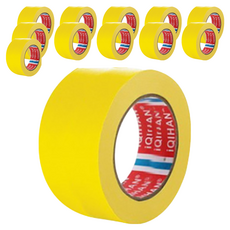 iQIHAN 彩色遮蔽膠帶 黃色 50 mm x 20 m, 12個