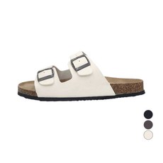 daypril 男女通用 Luky Birken 足弓支撐 大尺碼 扣環拖鞋, 265~270, 象牙白