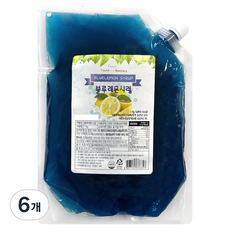 쥬피터 블루레몬 팩 시럽, 1kg, 6개