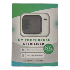 智能紫外線牙刷盒, 適合大多數牙刷, UV-C光技術, 3分鐘後自動關閉, 白色, 1個
