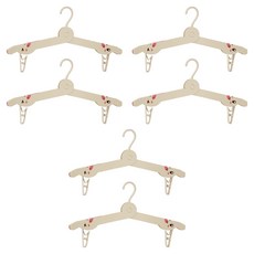한봄누리 캐릭터 접이식 옷걸이 여행용 건조대, 화이트, 6개