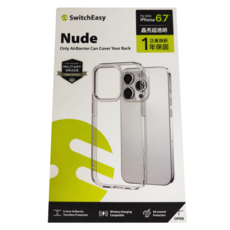 SwitchEasy 魚骨牌 Nude 晶亮手機殼 6.7吋, iPhone 15, 透明