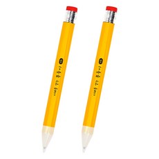 포포팬시 빅사이즈 점보 연필 HB, 옐로우, 2개