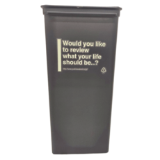 like-it CAFE STYLE 掀蓋式高版垃圾桶 S137076049 1520g 25L, 竹炭黑