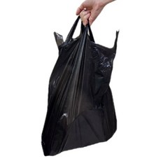 黑色手提超市塑膠袋, 15L, 200個
