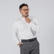 파이브엑스라지 남성용 빅사이즈 소프트 베이직 목 폴라 티셔츠
