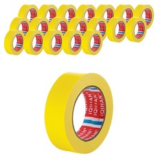 iQIHAN 다다 칼라 마스킹테이프 노랑 25 mm x 20 m, 20개