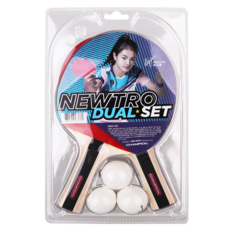 韓國 CHAMPION 入門款橫拍球拍2支 + 乒乓球3個, 單一商品