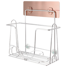 SHCJ 生活采家 樂貼系列 304不鏽鋼浴室大容量抽取面紙架 台灣製 免釘免鑽, 銀色, 1個