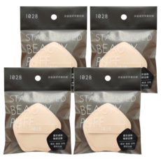 1028 胖星星舒芙蕾粉撲, 4個, 無香味 - 柔軟親膚，均勻服貼，打造精緻持久妝容