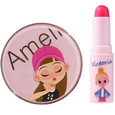 Little Glam Girls 防曬氣墊+彩色唇蠟筆甜珊瑚套組, 防曬氣墊+唇筆, 1套