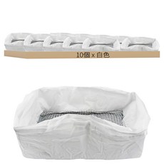 貓砂過濾袋 小款, 10個, 白色