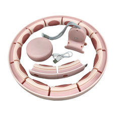 MICHAEL FITNESS 麥克健身 智能爆汗呼拉圈, 美腰收腹, 按摩燃脂, 智能模式, 靜音滑軌, 金屬卡扣, 全機可拆, 粉色, 1個