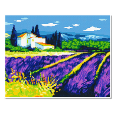 Momofix Painting 帆布畫框鑽石畫 40 x 50 cm, 薰衣草花田(DJ06), 1個