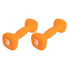 韓國 iWANNA Neoprene方形彩色啞鈴 橘色, 3kg, 2個