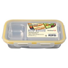 키친유 스텐 2구 도시락 나눔찬통, 혼합색상, 1개