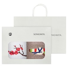Songwol 松月 HOTEL COLLECTION 精緻刺繡毛巾 2入禮盒組 150g 棉紗 + 提袋, 隨機出貨, 1套