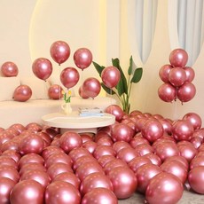 P&B UNITY 金屬圓形氣球 30cm 50入, 25 勃根地玫瑰, 1個