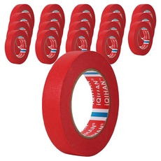 iQIHAN 彩色遮蔽膠帶 紅色 20 mm x 20 m, 20個