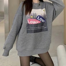 Lowr Lowr 더블 프린팅 임산부 간절기 맨투맨