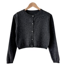 플랜데이 여성용 르몬 캐시미어 라운드넥 니트 가디건