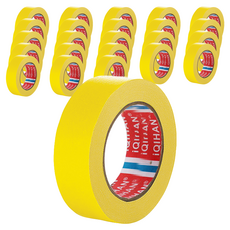 iQIHAN DADA 彩色遮蔽膠帶 黃色 25 mm x 20 m, 24個