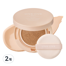 럽럽 내추럴 커버 글로우 쿠션, 21N 라이트베이지, 2개