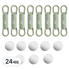 마다꾸미 실리콘 자석 마그네틱 펜 현관 키 홀더 + 자석스티커 세트, 그린(펜 홀더), 24세트