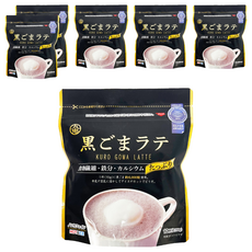 九鬼 黑芝麻拿鐵 沖泡飲料, 日本進口, 含膳食纖維/鐵/鈣, 冷熱皆宜, 夾鏈式封口設計, 150g, 1入, 6包