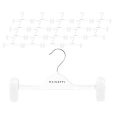 MAINETTI 塑膠下身衣架 URC28, 白色, 20個