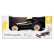 Classic WORLD 客來喜 經典木玩 印第安納競速賽車 20234, 黑色 + 原木色, 1個