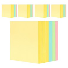 델리 4색 점착 메모지 옐로우 300p + 그린 100p + 블루 100p + 핑크 100p 세트, 혼합색상, 5세트