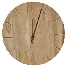 iINDOORS 英倫家居 簡約設計時鐘, 極簡實木 簡約設計 原木色