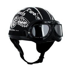 아우라헬멧 어반 스타일 오토바이 전동킥보드 고글모 헬멧 투휠, 무광 블랙