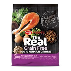 하림펫푸드 어덜트 더리얼 캣 그레인프리 크런치 건식사료, 연어, 1kg, 1개