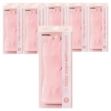 브릭글로 안찢어지는 니트릴 고무장갑, 베이비핑크, 소(S), 8세트