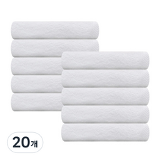 송월타월 컬러 미용 32 타월 90g 30수 코마사, 하얀색, 20개