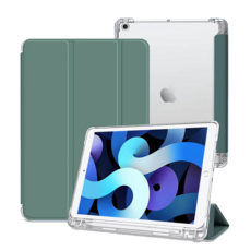 태블릿나라 클리어 애플펜슬 수납 태블릿 케이스, 다크그린, 1개