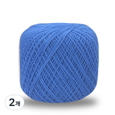 미소털실 파이스타 레이스 뜨개실 50g, 507 블루, 2개