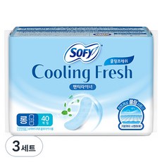 쏘피 쿨링프레쉬 팬티라이너, 롱, 40개입, 3세트