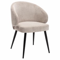 E-home 法拉簡約絨布扶手休閒椅, 奶油色, 1個