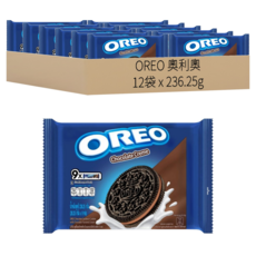 OREO 奧利奧 夾心餅乾 巧克力口味隨手包 9包入, 236.25g, 12袋