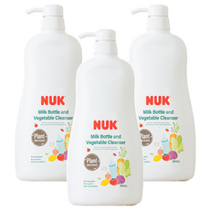 NUK 植萃奶瓶蔬果清潔液 950ml 天然植萃 溫和洗淨奶瓶餐具蔬果, 3瓶