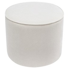 E-home 貝利亞毛絨面圓邊條休閒邊桌椅凳, 白色, 50.5*50.5*40.5cm, 1個