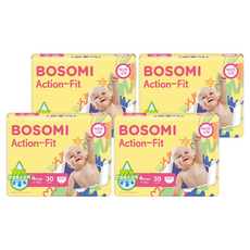 보솜이 액션핏 팬티형 기저귀 공용, 4단계, 120매