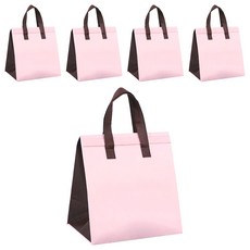 鋁箔外賣保溫袋 不織布腹膜, 粉色, 5組